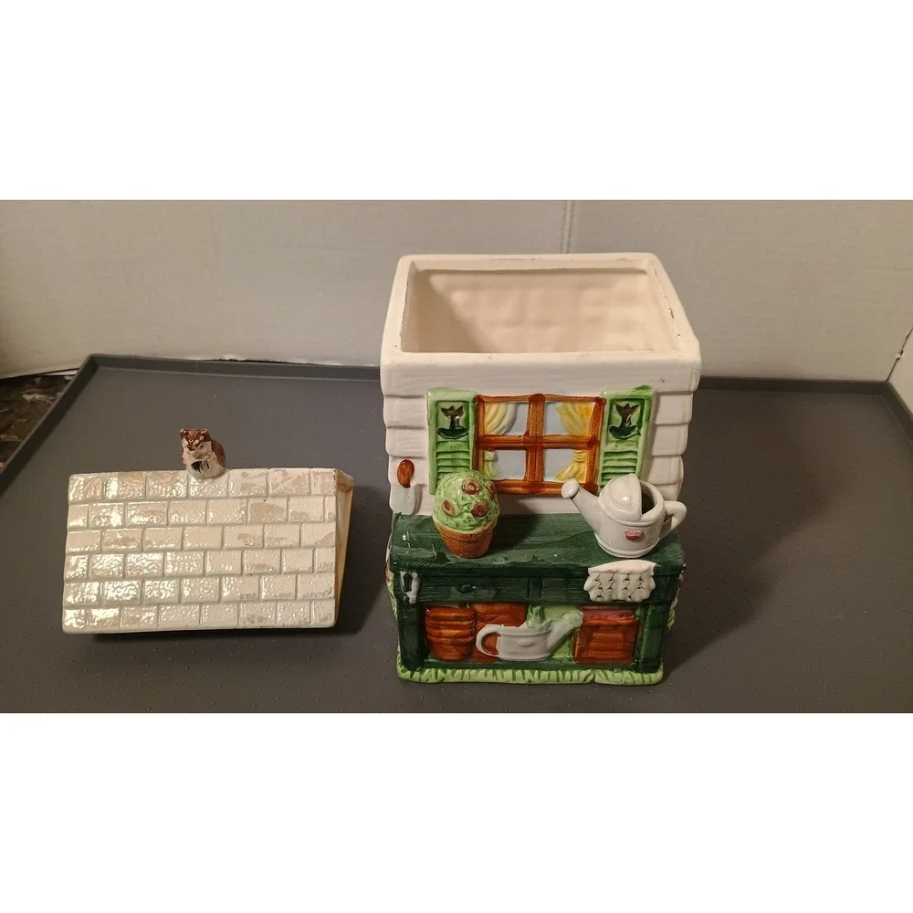 Vintage Fitz and Floyd Potting Shed Cookie Jar